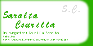 sarolta csurilla business card